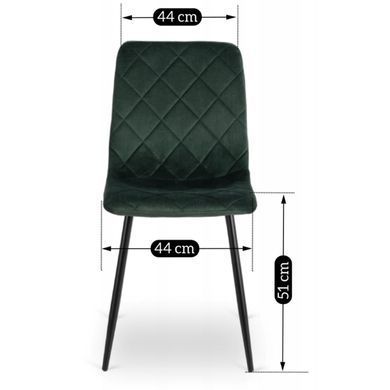 Стілець оксамитовий MEBEL ELITE FORIS Velvet Зелений жива фотографія