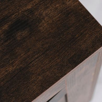 Комод з функцією сидіння / тумба для взуття MEBEL ELITE MARGOT 100 см рустикальний дуб/чорний жива фотографія