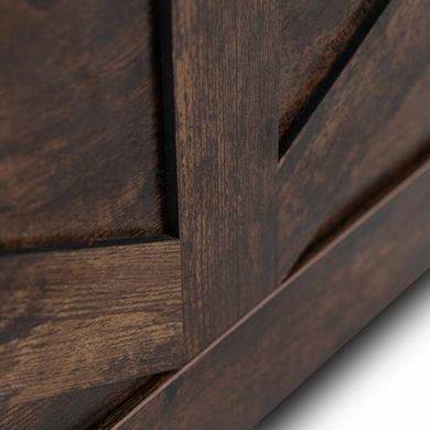 Комод з функцією сидіння / тумба для взуття MEBEL ELITE MARGOT 100 см рустикальний дуб/чорний жива фотографія