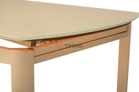 Стол раскладной T-600-2 VETRO 100(160)x70 Кремовый Мат реальная фотография