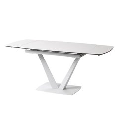 Стол раскладной ELVI PURE WHITE Concepto 120(180)x80 Керамика Матовый Белый