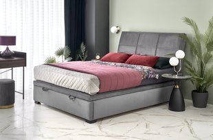 Ліжко CONTINENTAL 2 VELVET Halmar 160x200 Сірий жива фотографія