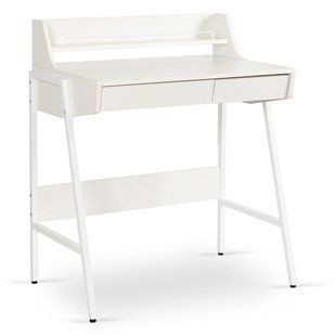 Письменный стол MEBEL ELITE PERI 77 см Белый реальная фотография