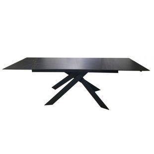 Стол раскладной GRACIO LOFTY BLACK КЕРАМИКА 160-240 см Concepto Черный реальная фотография
