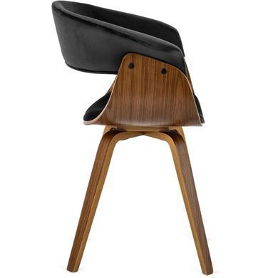 Стул бархатный MEBEL ELITE OHIO 2 Velvet Черный / Натуральный реальная фотография