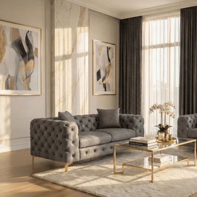 Диван MEBEL ELITE SORRENTO 2S Серый