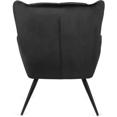 Крісло м'яке оксамитове MEBEL ELITE VINCENT Velvet Чорний
