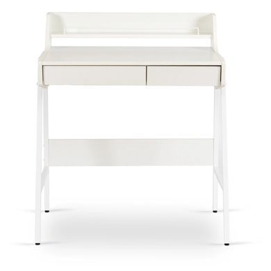 Письменный стол MEBEL ELITE PERI 77 см Белый реальная фотография