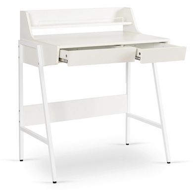 Письменный стол MEBEL ELITE PERI 77 см Белый реальная фотография