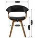 Стул бархатный MEBEL ELITE OHIO 2 Velvet Черный / Натуральный