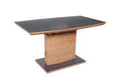 Розкладний стіл CONCORD Halmar 140(180)x80 Темно-Сірий / Дуб Золотий жива фотографія