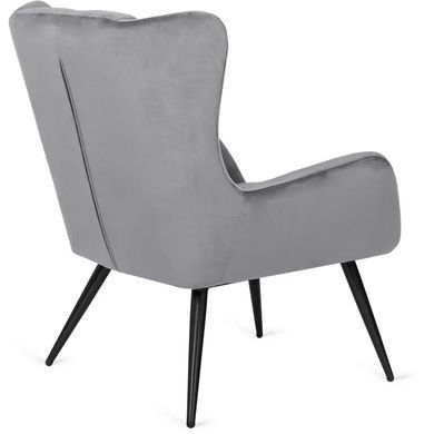 Кресло мягкое бархатное MEBEL ELITE VINCENT Velvet Серый