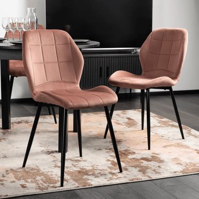 Стул бархатный MEBEL ELITE IRYS Velvet Розовый реальная фотография