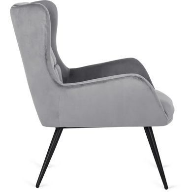 Кресло мягкое бархатное MEBEL ELITE VINCENT Velvet Серый