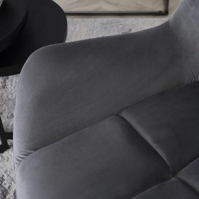 Кресло мягкое бархатное MEBEL ELITE VINCENT Velvet Серый