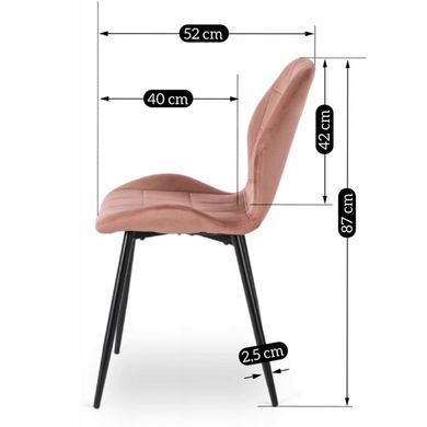 Стул бархатный MEBEL ELITE IRYS Velvet Розовый реальная фотография