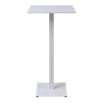 Стол Tetra light bar Lovko 60 х 60 белый металл/белый ДСП (текстура)