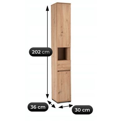 Передпокій MEBEL ELITE VENORNA 90 Дуб Артизан/графіт жива фотографія