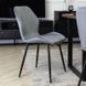 Стілець оксамитовий MEBEL ELITE LILAC Velvet Сірий/чорний
