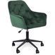 Стул офисный поворотный бархатный MEBEL ELITE MILAN 2 Velvet Зеленый / Черный реальная фотография