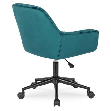 Стул офисный поворотный бархатный MEBEL ELITE MILAN 2 Velvet Бирюзовый / Черный реальная фотография