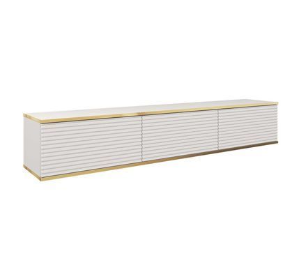 Тумба під телевізор навісна Perfect Home Оро / Oro 3-дверна RTV175 MDF Білий жива фотографія
