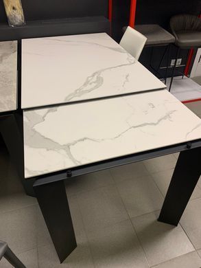 Стіл Обідній VERMONT STATURARIO/BLACK Concepto 120/170x80 Кераміка жива фотографія