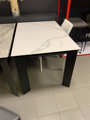 Стіл Обідній VERMONT STATURARIO/BLACK Concepto 120/170x80 Кераміка жива фотографія