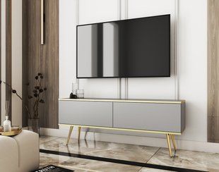 Тумба под ТВ Perfect Home Оро / Oro RTV135 золото Серый реальная фотография
