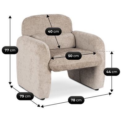 Крісло MEBEL ELITE TOGO Беж