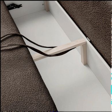 Раскладной диван MEBEL ELITE ARVETO Коричневый Букле реальная фотография