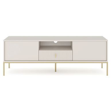 ТВ Тумба MEBEL ELITE MARCOS 154 Кашемир/Золото реальная фотография