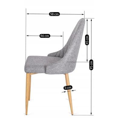 Стул MEBEL ELITE TORINO, ткань Серый реальная фотография