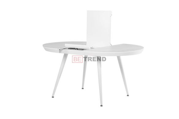 Стол раскладной TML-875 Vetro 110(150)x110 Белый Мрамор реальная фотография