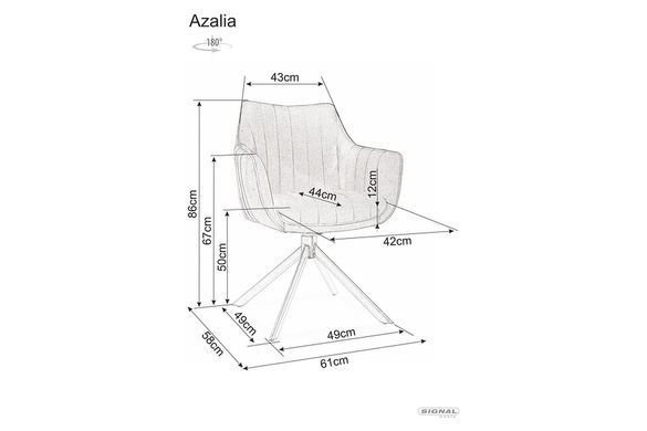 Крісло обертове AZALIA BREGO Signal Світлий Беж 22 жива фотографія