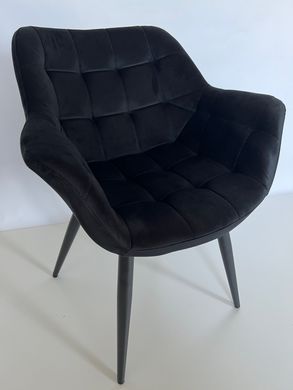Кресло ELEGANTE Velvet Intarsio Черный реальная фотография