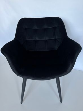 Кресло ELEGANTE Velvet Intarsio Черный реальная фотография