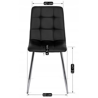 Стілець оксамитовий MEBEL ELITE ENZO Чорний жива фотографія