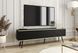 Тумба под телевизор Perfect Home Оро/Oro 3-дверная с черными ножками RTV175 MDF Черный реальная фотография