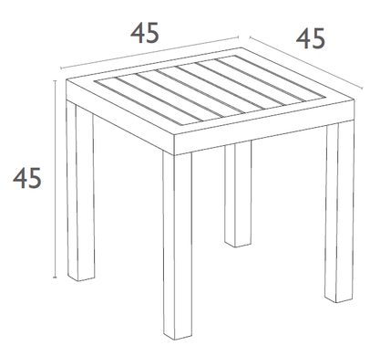 Комплект із 2 шезлонгів Onto Siesta Slim + Стіл Siesta Ocean Side Table - Taupe