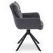 Комплект стола MEBEL ELITE LUIGI 160(240)х90 см серый мрамор/черный и 4 стульев PAUL темно-серого цвета