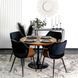Стілець оксамитовий MEBEL ELITE DAKOTA Velvet чорний / горіховий