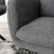 Комплект стола MEBEL ELITE LUIGI 160(240)х90 см серый мрамор/черный и 4 стульев PAUL темно-серого цвета