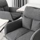 Комплект стола MEBEL ELITE LUIGI 160(240)х90 см серый мрамор/черный и 4 стульев PAUL темно-серого цвета