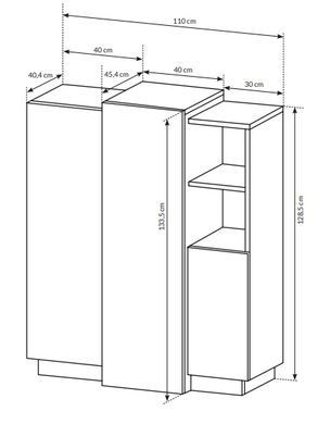 Комод Perfect Home 3Д / 3D 3-дверний 3D/110 Білий/дуб крафт золотий жива фотографія