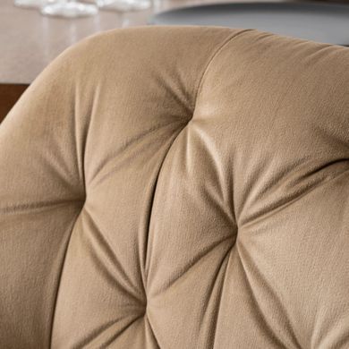 Стул поворотный бархатный MEBEL ELITE IDA Velvet Беж реальная фотография