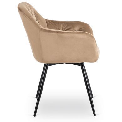 Стул поворотный бархатный MEBEL ELITE IDA Velvet Беж реальная фотография