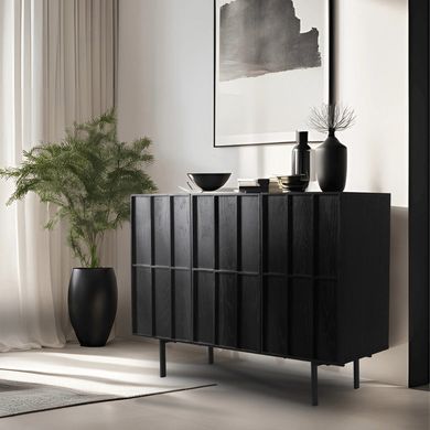 Комод MEBEL ELITE ANASTAZJA Черный реальная фотография