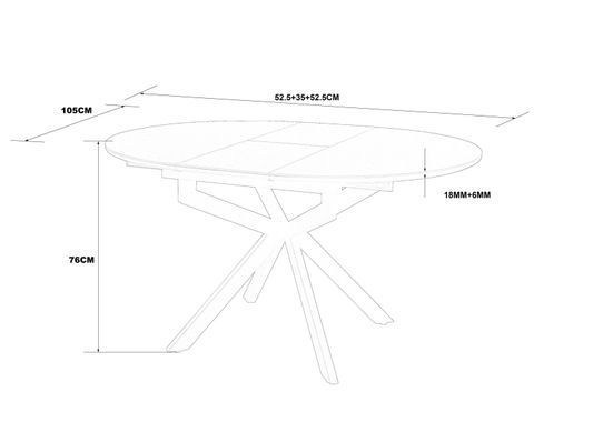 Стол раскладной GENEWA CERAMIC Intarsio 105(140)x105 бежевый/черный реальная фотография