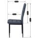 Комплект стол раскладной MEBEL ELITE CLARK 120(160)х80 см Дуб артизан/черный +4 стула TEX Темно серый